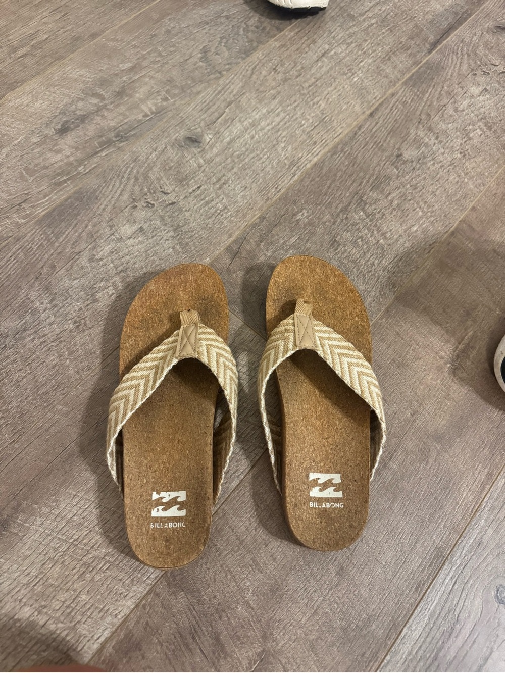 Billabong Natural Chevron Strap Cork Footbed Sandals